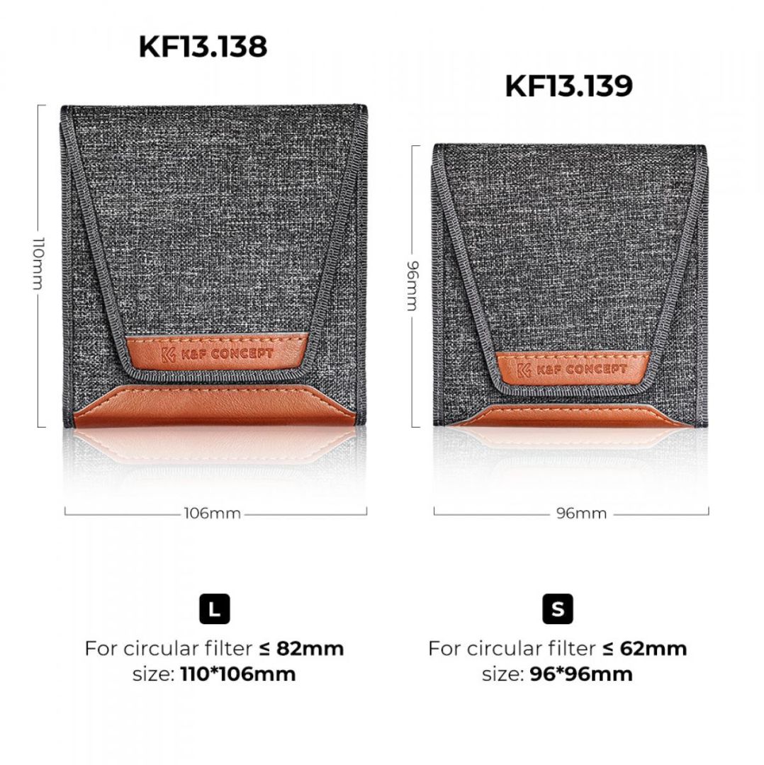 K&F Concept Filter Pouch, Torbica za filtere (do veličine 82mm) sa 3 džepa KF13.138 - 6